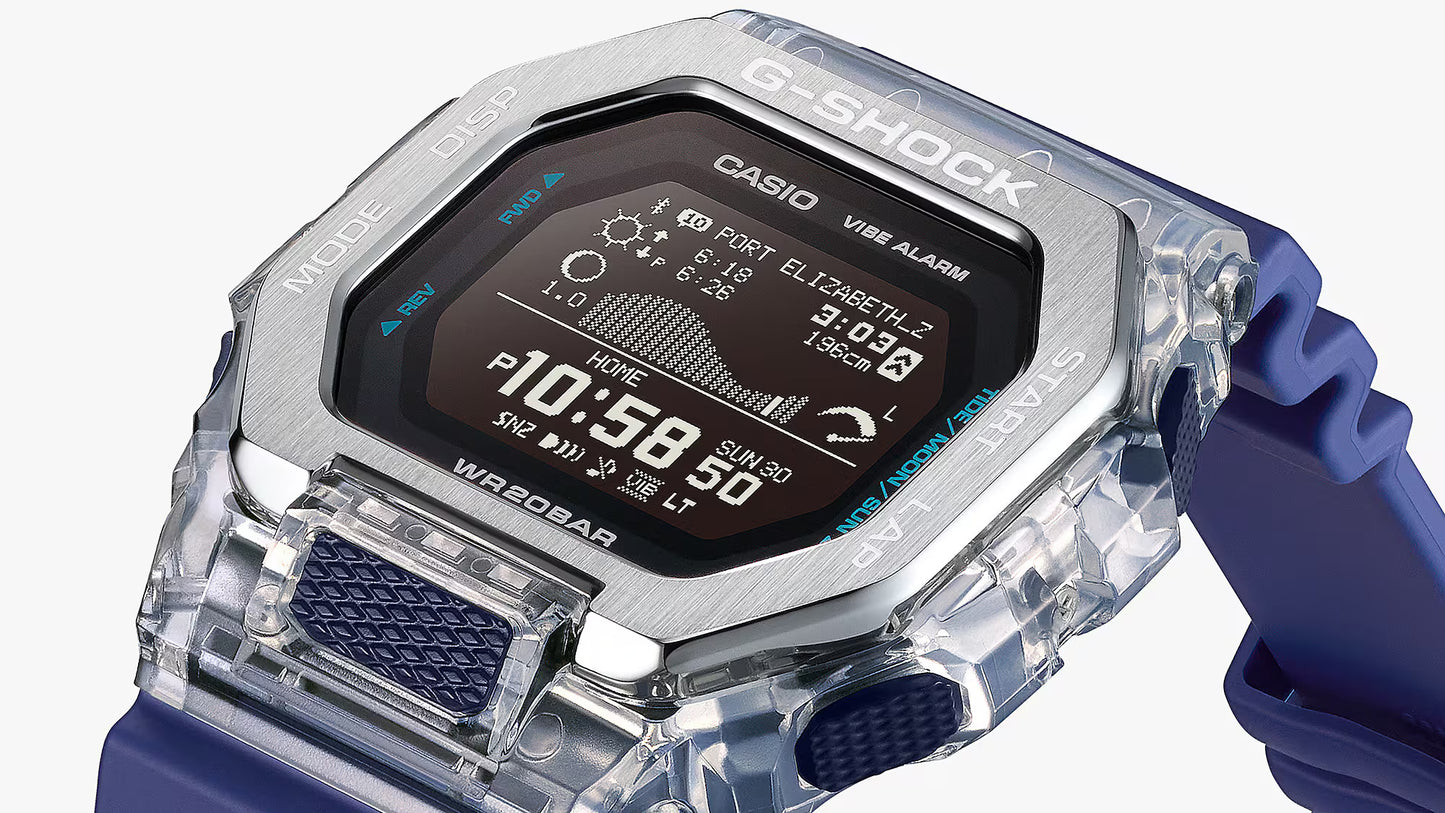 CASIO G-SHOCK GBX-100S-2 G-LIDE BLUETOOTH BLUE / PURPLE DIGITAL WATCH