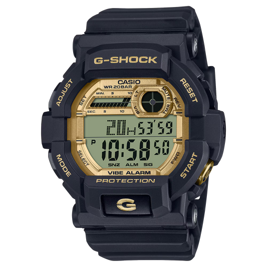 CASIO G-SHOCK GD-350GB-1 GD350GB BLACK/GOLD DIGITAL WATCH