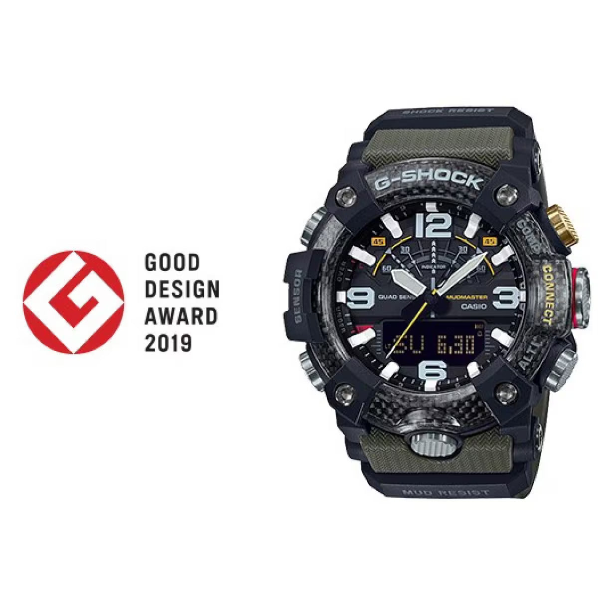 CASIO G-SHOCK GG-B100-1A3 GGB100-1A3 MUDMASTER BLACK/GREEN MEN'S WATCH