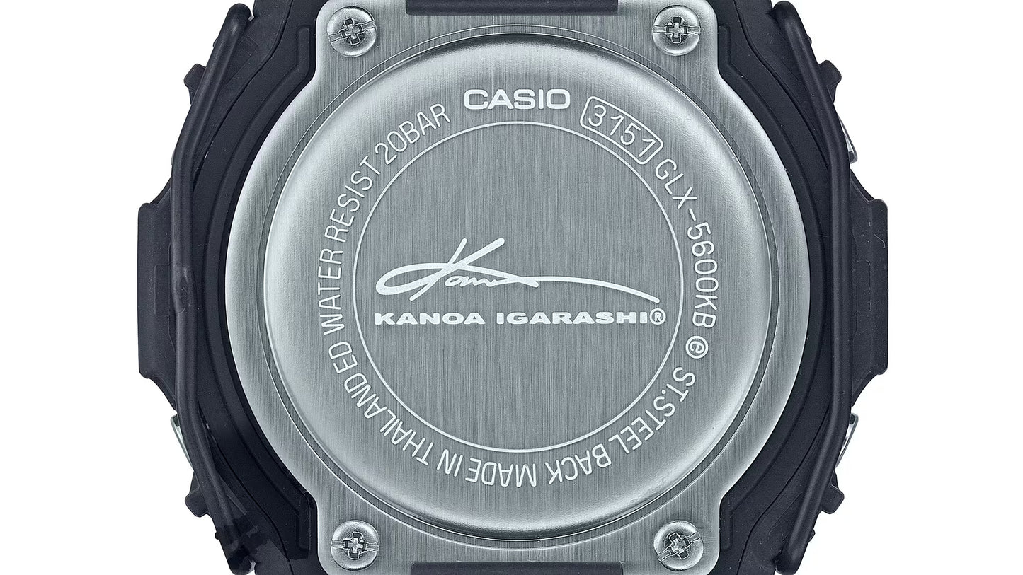 CASIO G-SHOCK GLX-5600KB-1 KANOA IGARASHI SIGNATURE BLACK DIGITAL WATCH