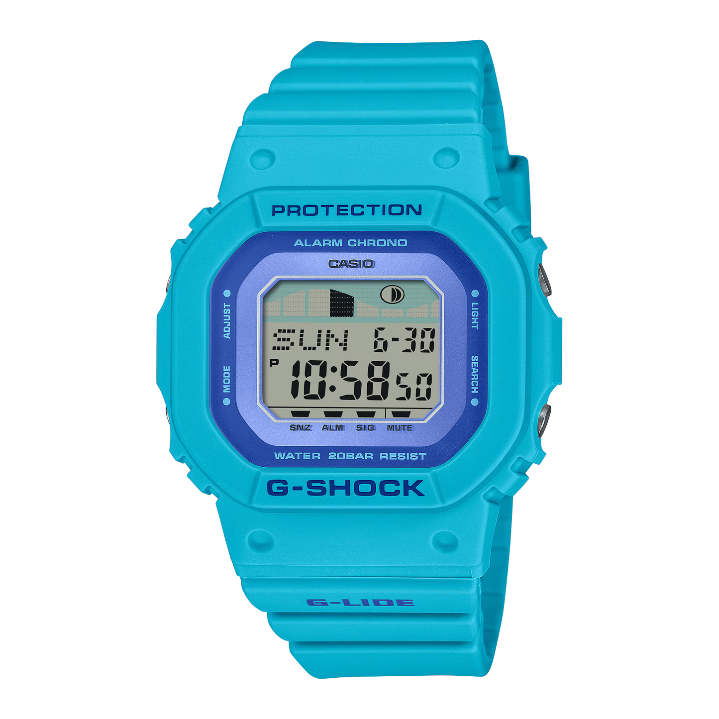 CASIO G-SHOCK GLX-S5610-2 G-LIDE BLUE TIDE GRAPH DIGITAL WATCH