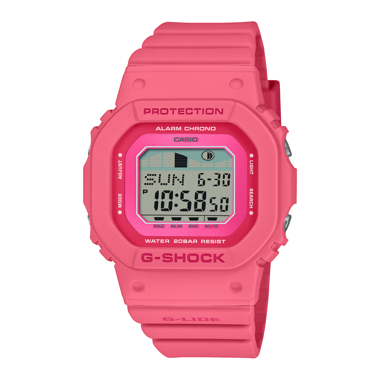 CASIO G-SHOCK GLX-S5610-4 G-LIDE DEEP PINK TIDE GRAPH DIGITAL WATCH