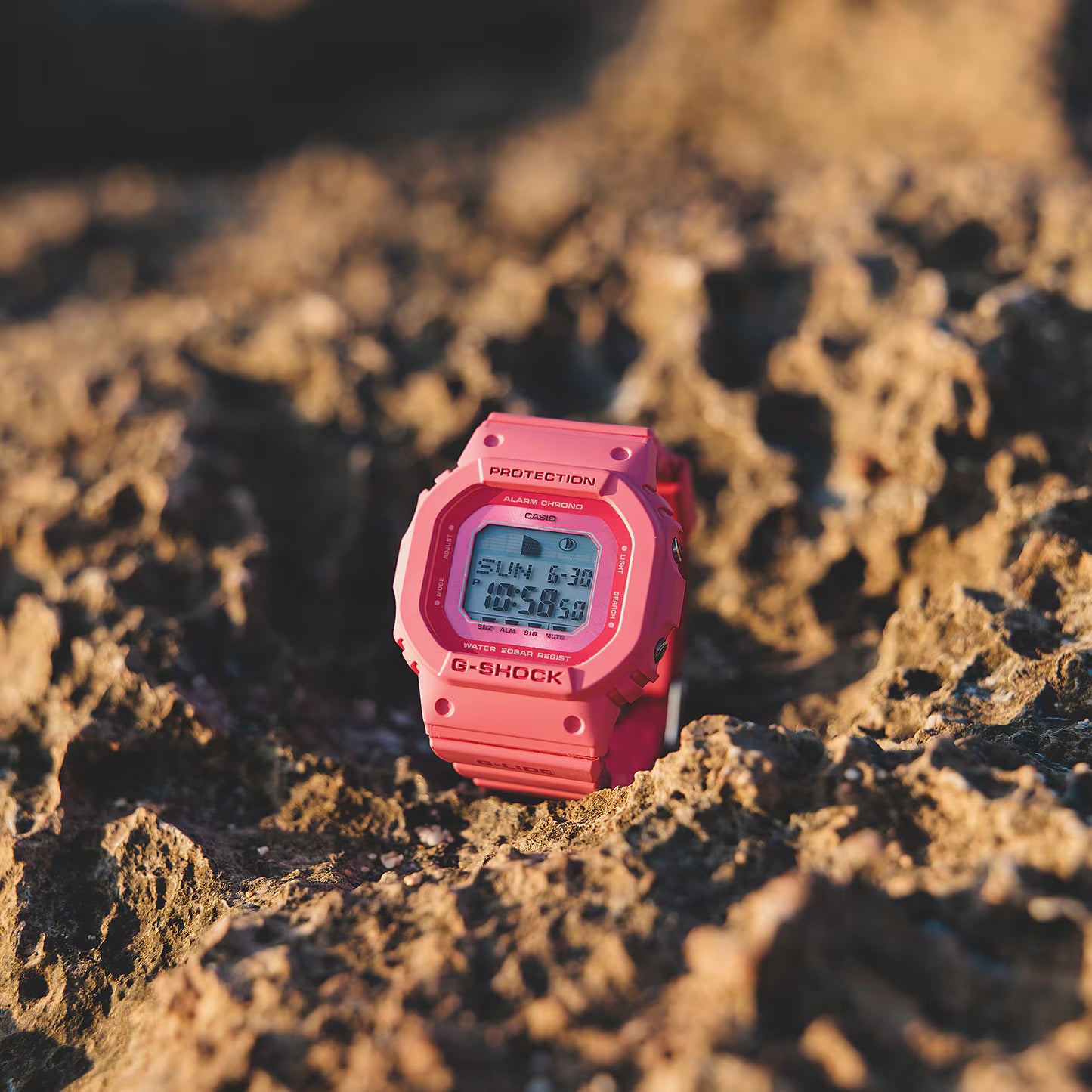 CASIO G-SHOCK GLX-S5610-4 G-LIDE DEEP PINK TIDE GRAPH DIGITAL WATCH