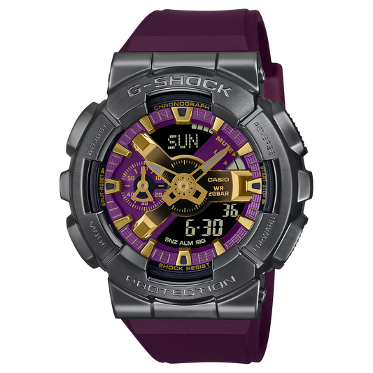 CASIO G-SHOCK GM-110CL-6A GM110CL-6A G-STEEL / PURPLE DIAL MEN'S WATCH