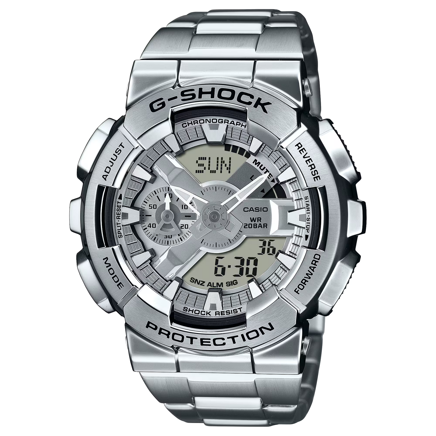 CASIO G-SHOCK GM-110D-8A GM110D-8A STEEL BEZEL A/D WATCH