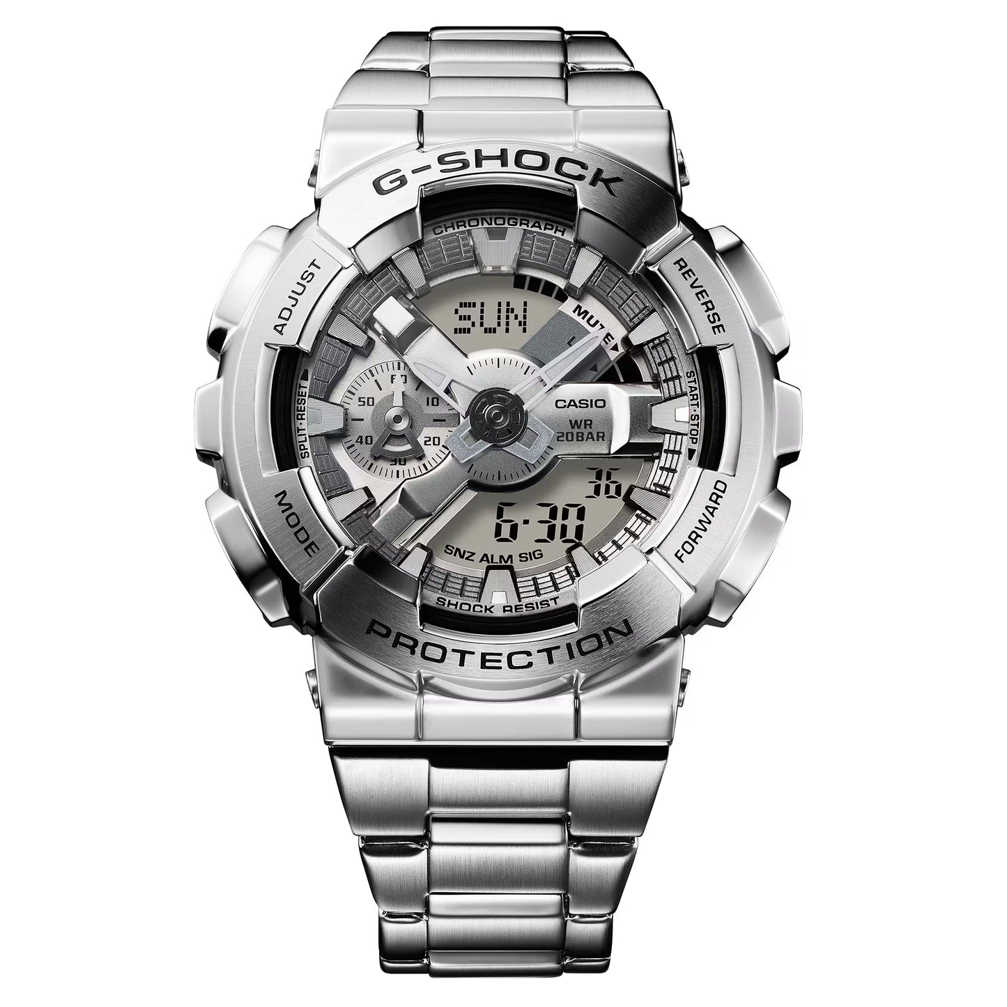 CASIO G-SHOCK GM-110D-8A GM110D-8A STEEL BEZEL A/D WATCH