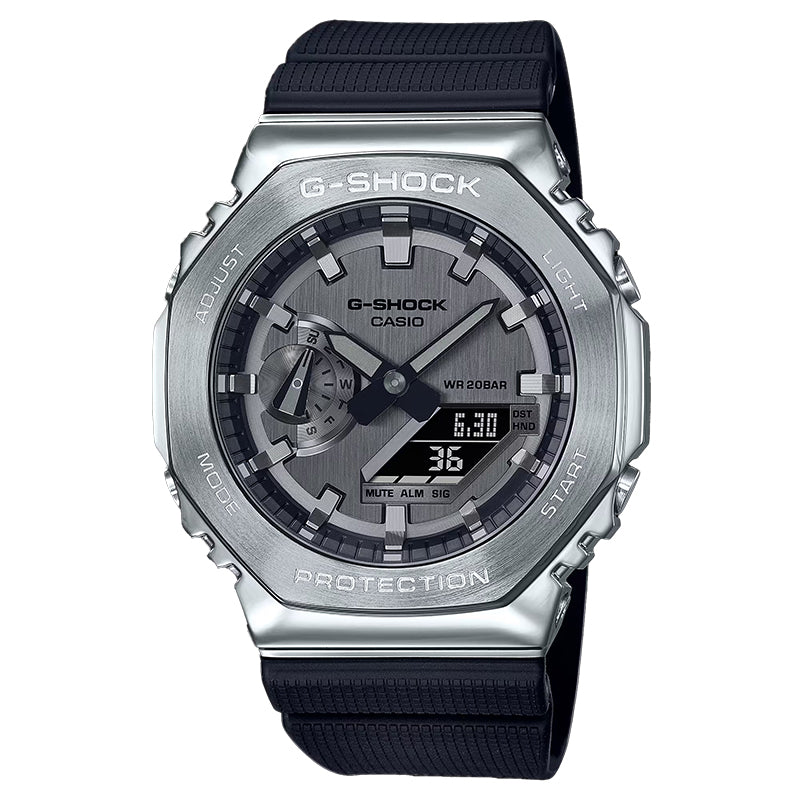 CASIO G-SHOCK GM-2100-1A GM2100 STEEL BEZEL A/D WATCH