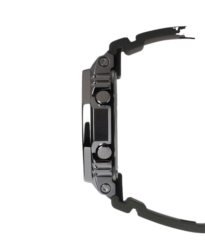 CASIO G-SHOCK GM-2100B-3A SILVER/GREEN STEEL BEZEL "CASIOAK" A/D WATCH