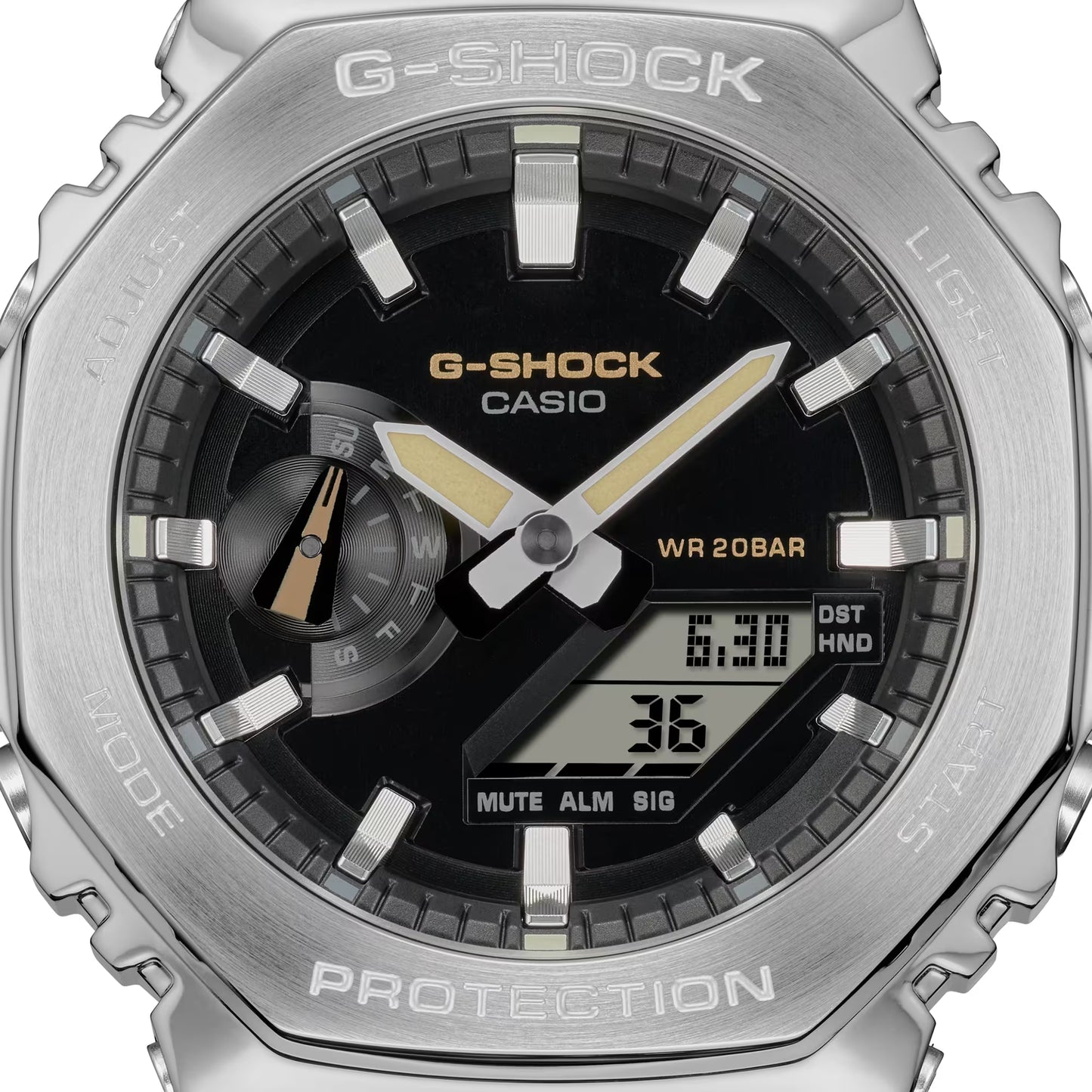 CASIO G-SHOCK GM-2100C-5A FABRIC BAND STEEL BEZEL "CASIOAK" A/D WATCH