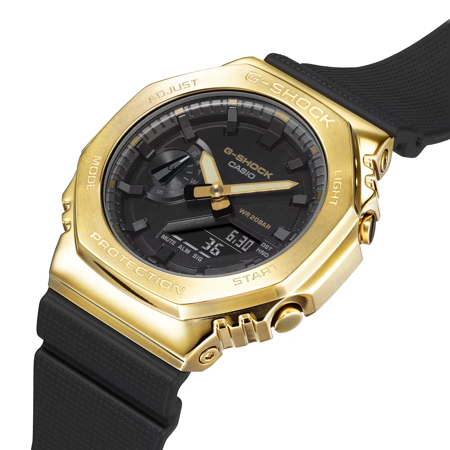 CASIO G-SHOCK GM-2100G-1A9 METAL BEZEL GOLD / BLACK MEN'S WATCH