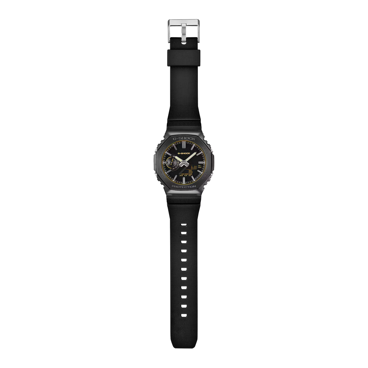 CASIO G-SHOCK GM-2100LXB-1A9 LUX BLACK STEEL BEZEL A/D WATCH