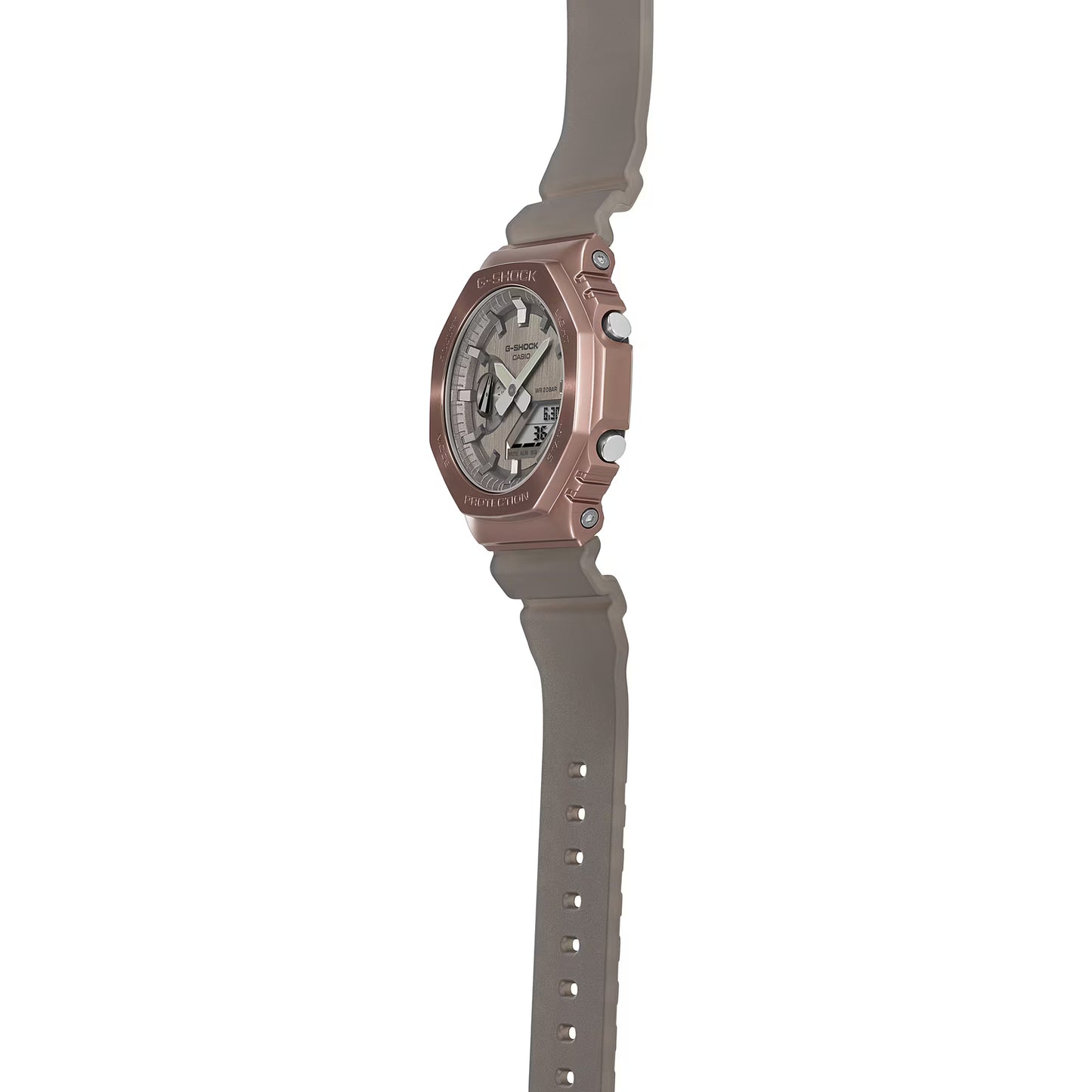 CASIO G-SHOCK GM-2100MF-5A GM2100 STEEL BEZEL BROWN A/D WATCH