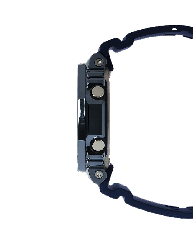 CASIO G-SHOCK GM-2100N-2A BLUE/GRAY "CASIOAK" METAL BEZEL A/D WATCH