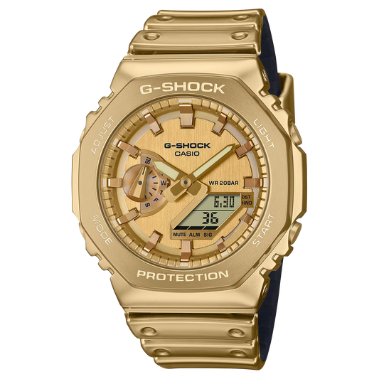 CASIO G-SHOCK GM-2100YMG-9A9 METAL BEZEL FULL GOLD MEN'S WATCH