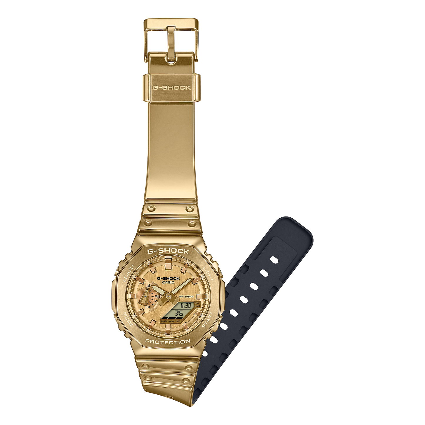 CASIO G-SHOCK GM-2100YMG-9A9 METAL BEZEL FULL GOLD MEN'S WATCH