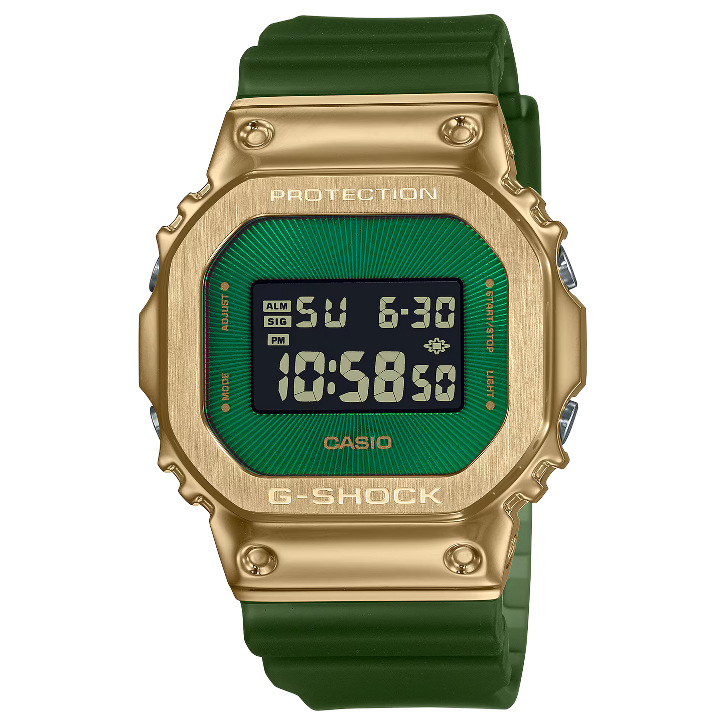 CASIO G-SHOCK GM-5600CL-3 GM5600CL-3 GOLD / GREEN DIGITAL WATCH
