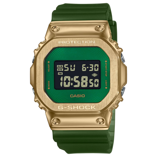 CASIO G-SHOCK GM-5600CL-3 GM5600CL-3 GOLD / GREEN DIGITAL WATCH