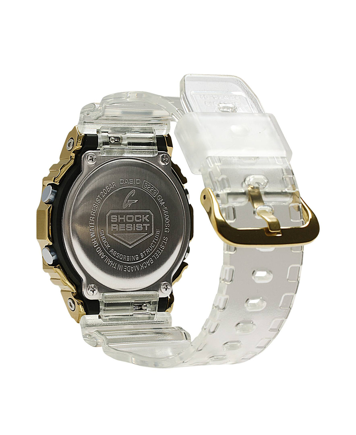 CASIO G-SHOCK GM-5600SG-9 GOLD TRANSPARENT BAND DIGITAL WATCH