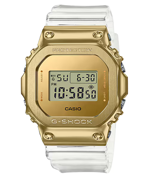 CASIO G-SHOCK GM-5600SG-9 GOLD TRANSPARENT BAND DIGITAL WATCH