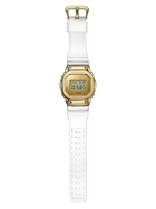 CASIO G-SHOCK GM-5600SG-9 GOLD TRANSPARENT BAND DIGITAL WATCH