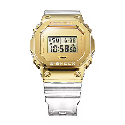 CASIO G-SHOCK GM-5600SG-9 GOLD TRANSPARENT BAND DIGITAL WATCH