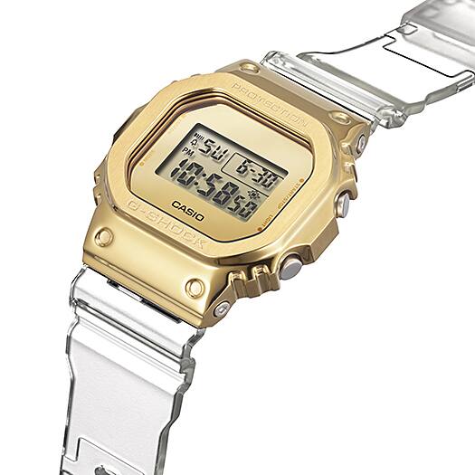 CASIO G-SHOCK GM-5600SG-9 GOLD TRANSPARENT BAND DIGITAL WATCH