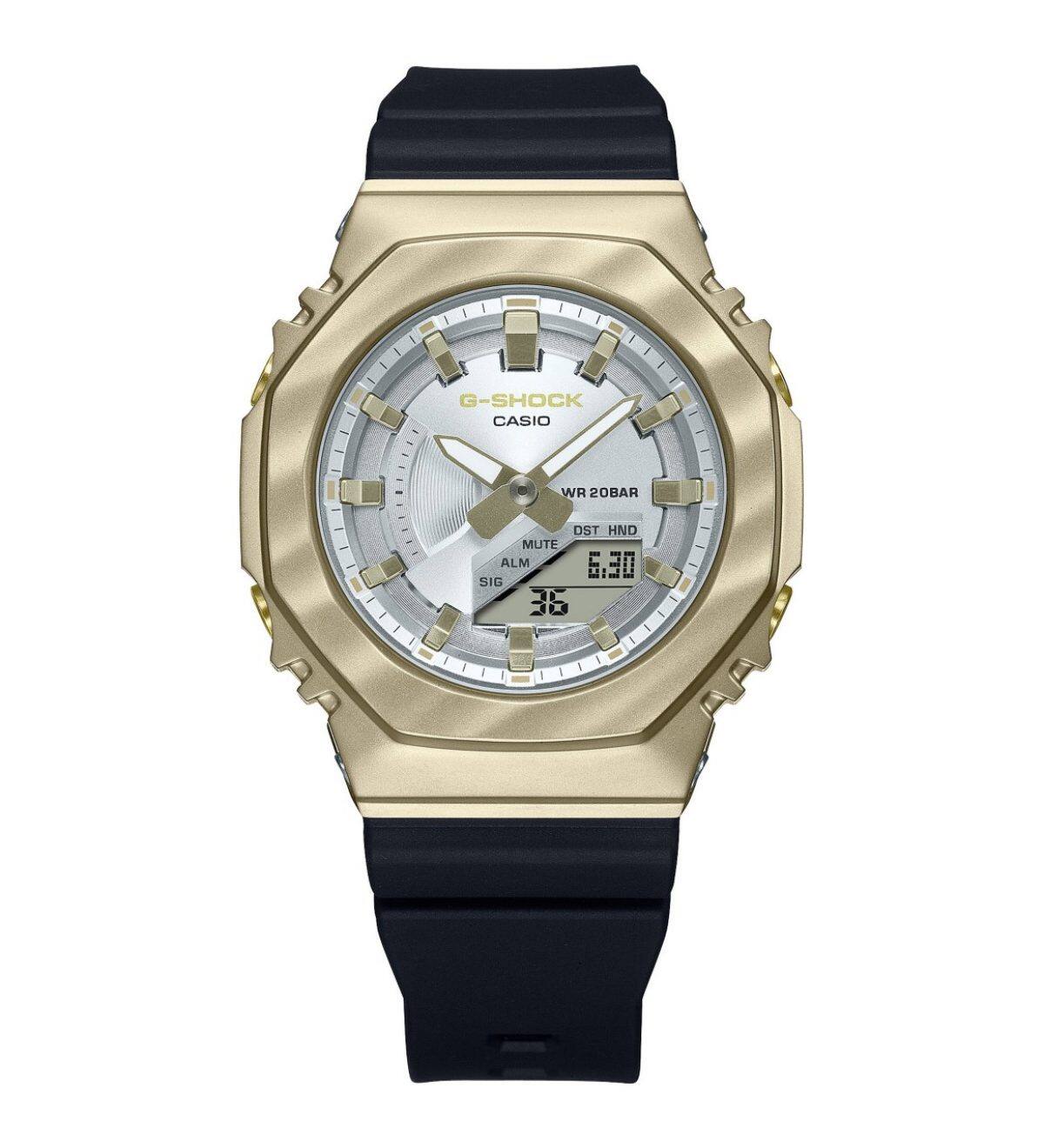 CASIO G-SHOCK GM-S2100BC-1A STEEL BEZEL GOLD / GREY WATCH