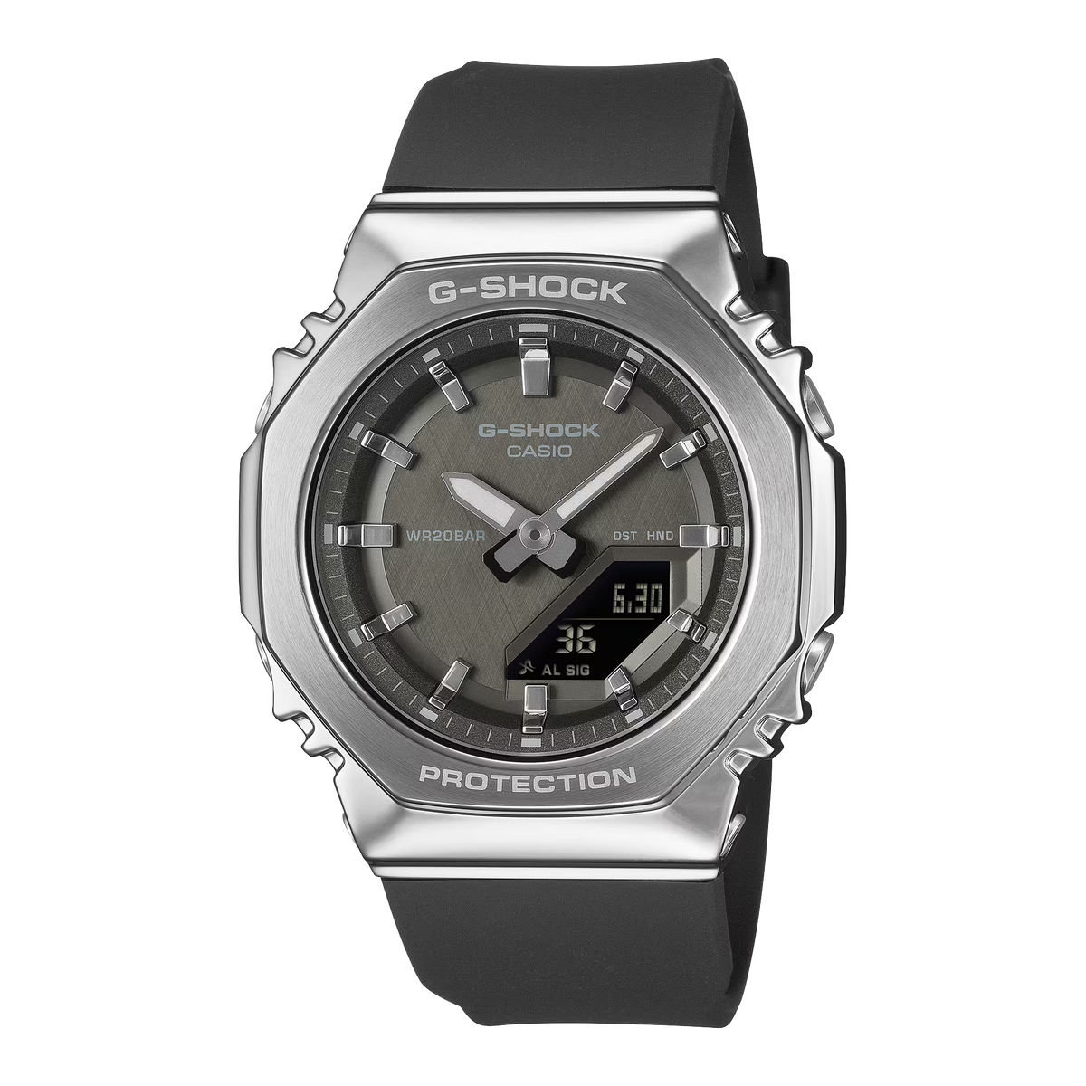 CASIO G-SHOCK GM-S2110-1A1 BLACK DIAL STEEL BEZEL WOMEN'S WATCH