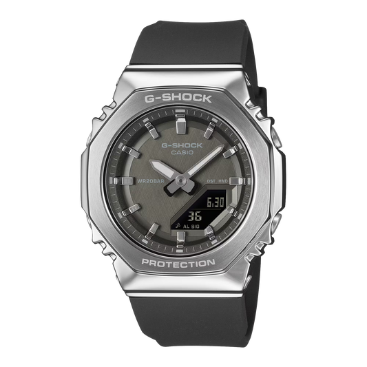 CASIO G-SHOCK GM-S2110-1A1 BLACK DIAL STEEL BEZEL WOMEN'S WATCH