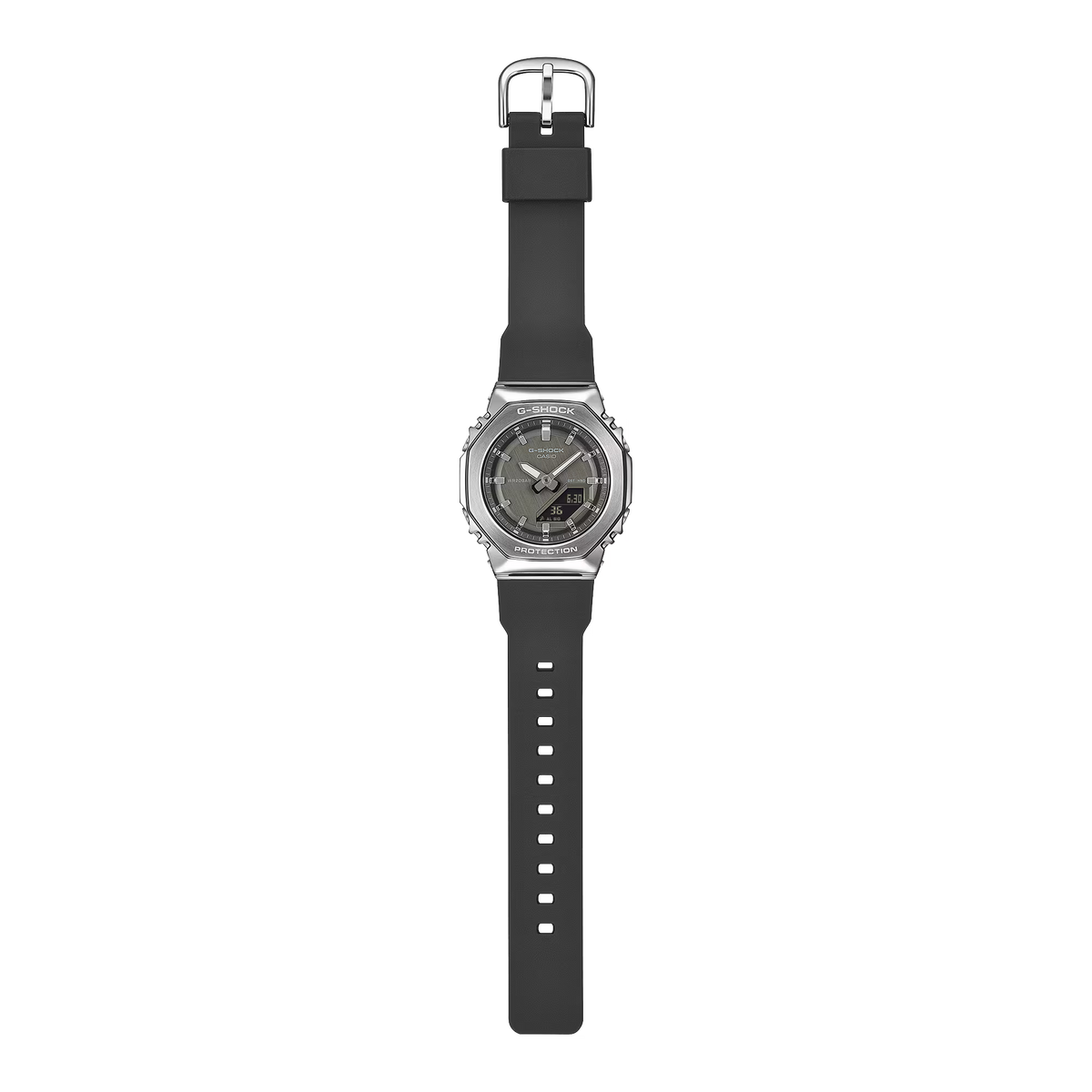 CASIO G-SHOCK GM-S2110-1A1 BLACK DIAL STEEL BEZEL WOMEN'S WATCH