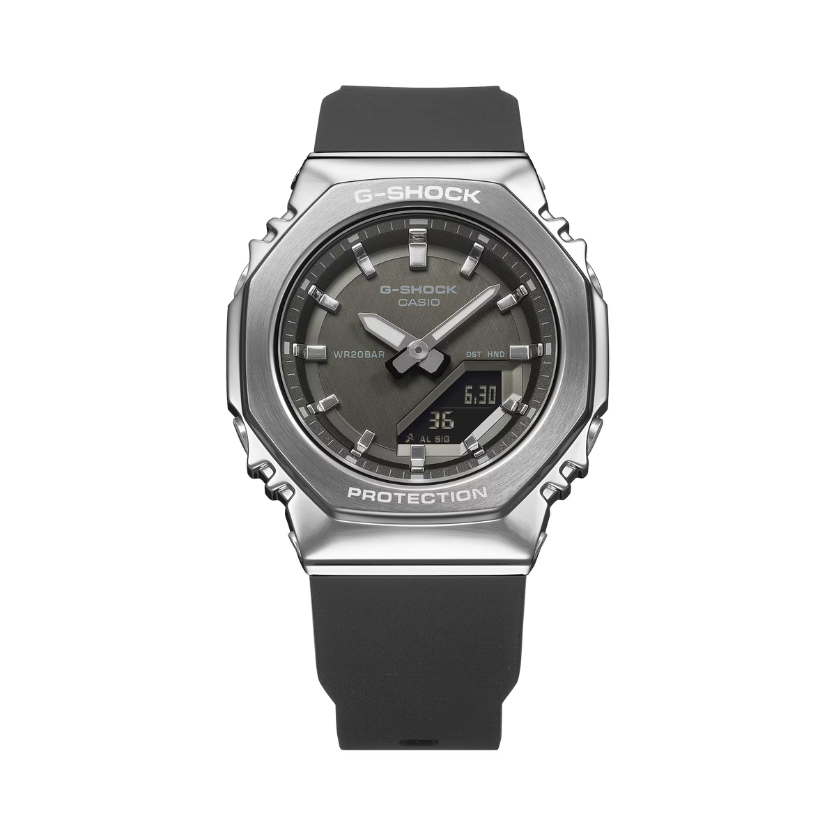 CASIO G-SHOCK GM-S2110-1A1 BLACK DIAL STEEL BEZEL WOMEN'S WATCH