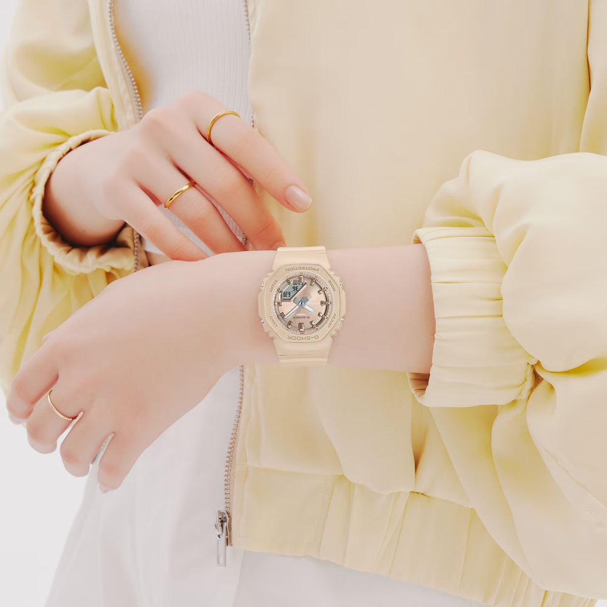 CASIO G-SHOCK GMA-P2100ST-9A BEIGE METALLIC WOMEN'S WATCH