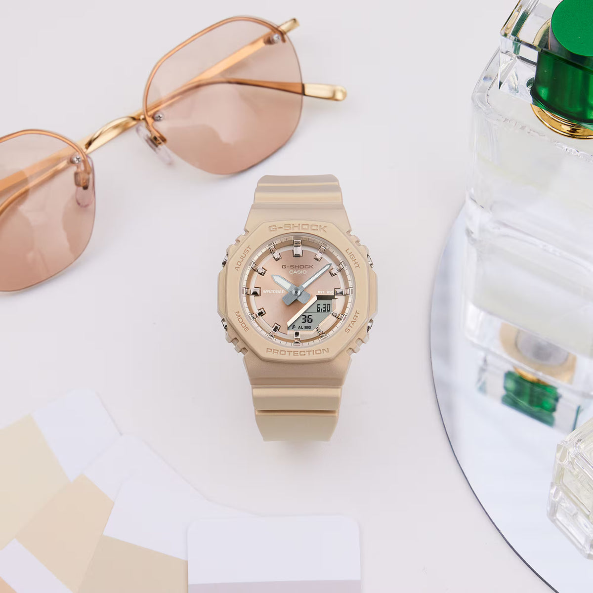 CASIO G-SHOCK GMA-P2100ST-9A BEIGE METALLIC WOMEN'S WATCH
