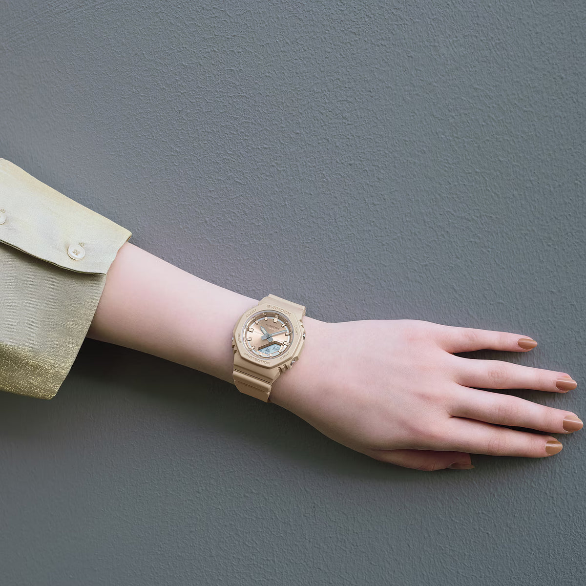 CASIO G-SHOCK GMA-P2100ST-9A BEIGE METALLIC WOMEN'S WATCH