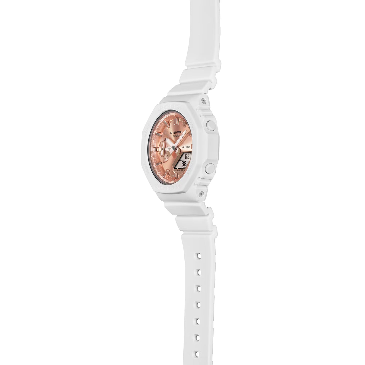 CASIO G-SHOCK GMA-S2100MD-7A WHITE / ROSE GOLD ANALOG DIGITAL WATCH