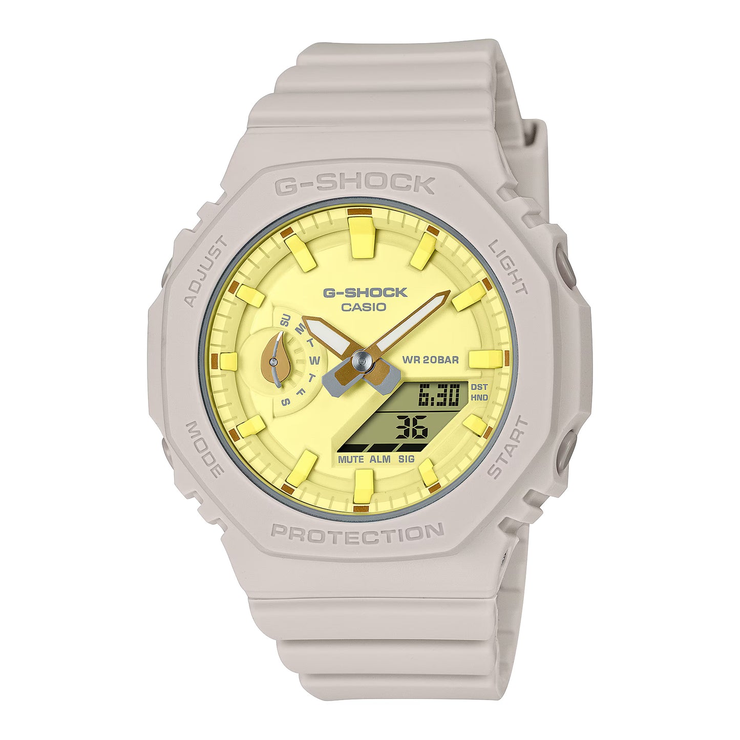 CASIO G-SHOCK GMA-S2100NC-4A GMAS2100 TAN / YELLOW LADIES WATCH