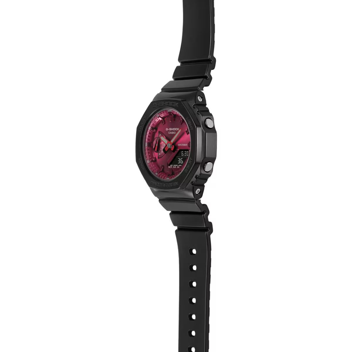 CASIO G-SHOCK GMA-S2100RB-1A "CASIOAK MINI" BURGUNDY DIAL A/D WATCH