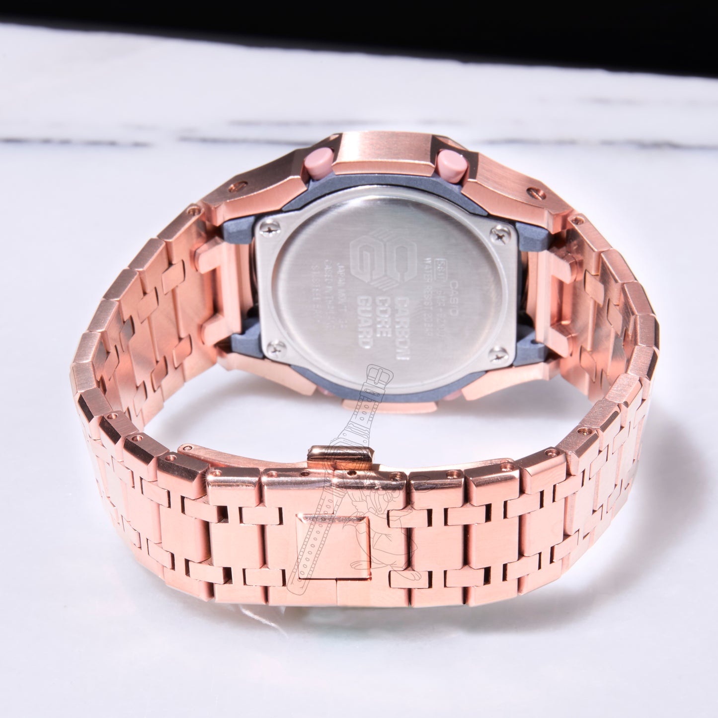 Casio GMA-S2100 G-Shock Watch – Rose Gold w/ Bracelet Mod – Pink Dial
