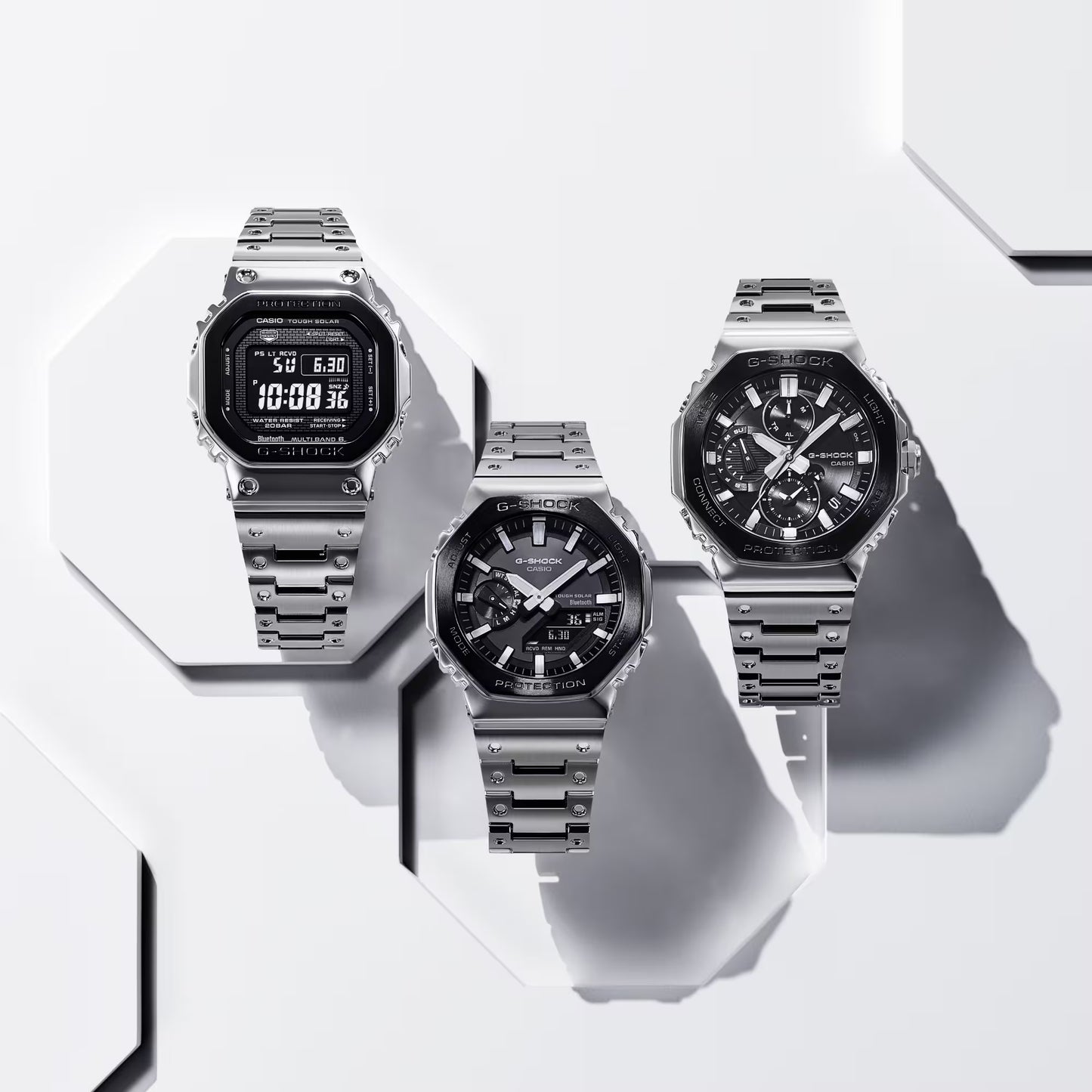 CASIO G-SHOCK GMW-B5000BT-1 "FULL METAL" STAINLESS STEEL DIGITAL WATCH