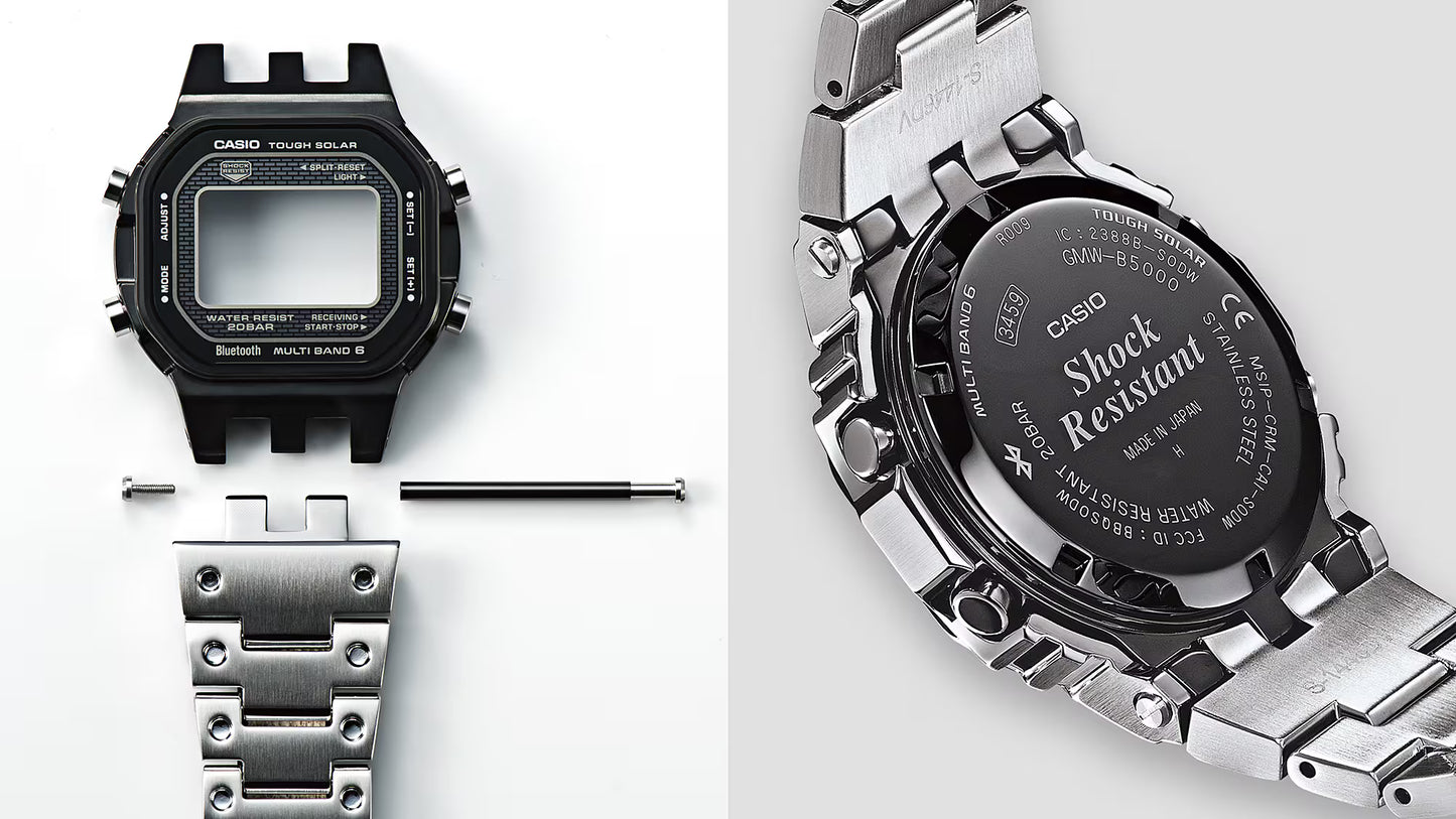 CASIO G-SHOCK GMW-B5000BT-1 "FULL METAL" STAINLESS STEEL DIGITAL WATCH