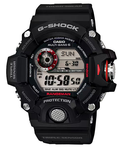 CASIO G-SHOCK GW-9400-1 RANGEMAN MASTER OF G TRIPLE SENSOR DIGITAL WATCH