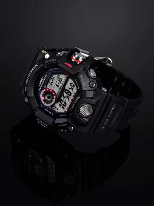 CASIO G-SHOCK GW-9400-1 RANGEMAN MASTER OF G TRIPLE SENSOR DIGITAL WATCH