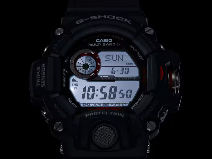 CASIO G-SHOCK GW-9400-1 RANGEMAN MASTER OF G TRIPLE SENSOR DIGITAL WATCH