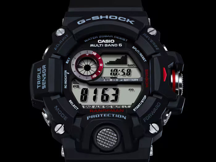 CASIO G-SHOCK GW-9400-1 RANGEMAN MASTER OF G TRIPLE SENSOR DIGITAL WATCH