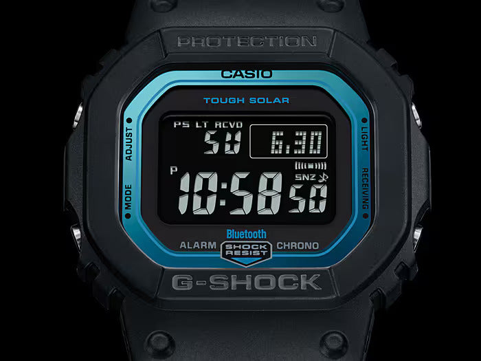 CASIO G-SHOCK GW-B5600-2 SOLAR/BLUETOOTH BLACK BLUE DIGITAL WATCH
