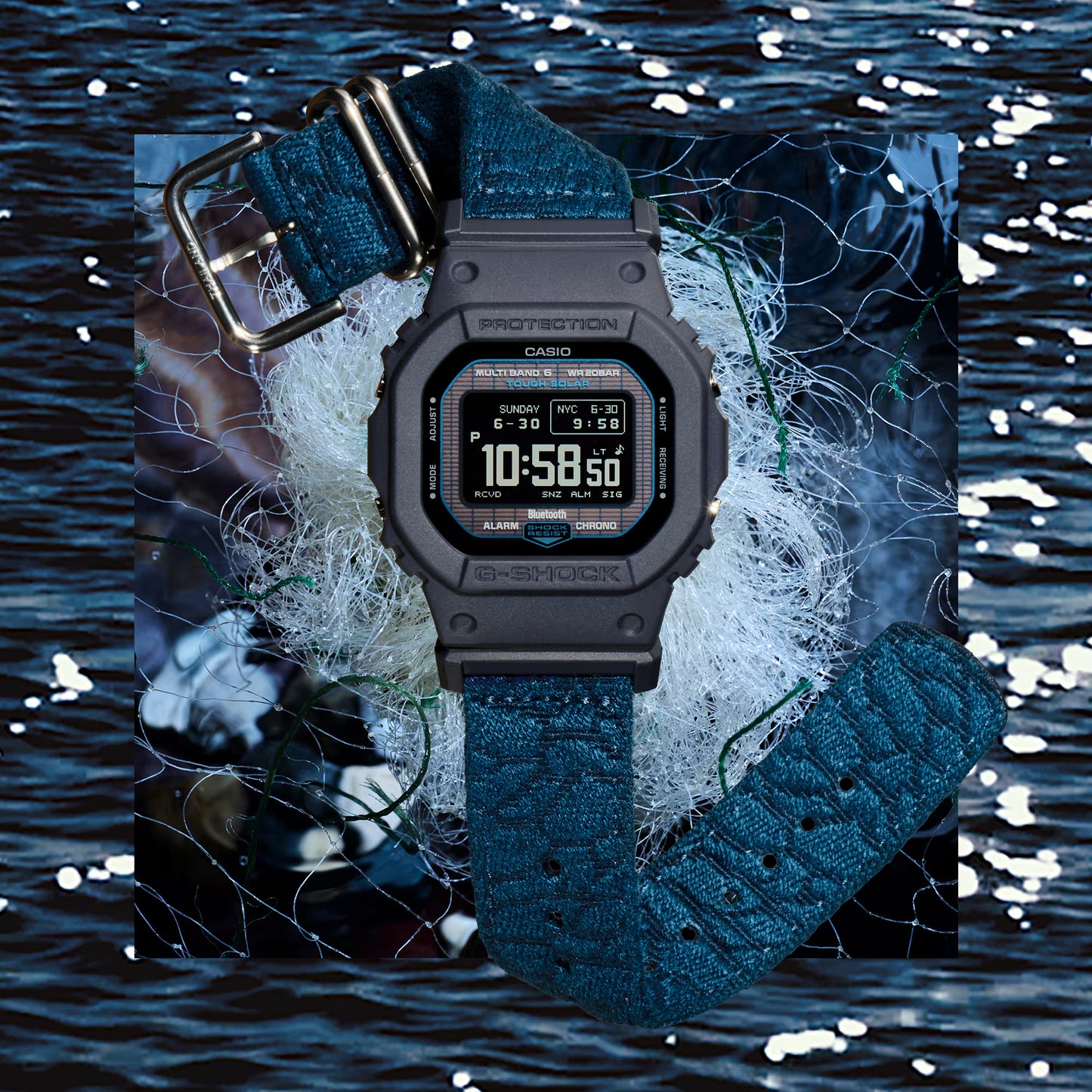 CASIO G-SHOCK GW-BX5600CBG-2 RECYCLED CLOTH BAND MIP DISPLAY MEN'S WATCH
