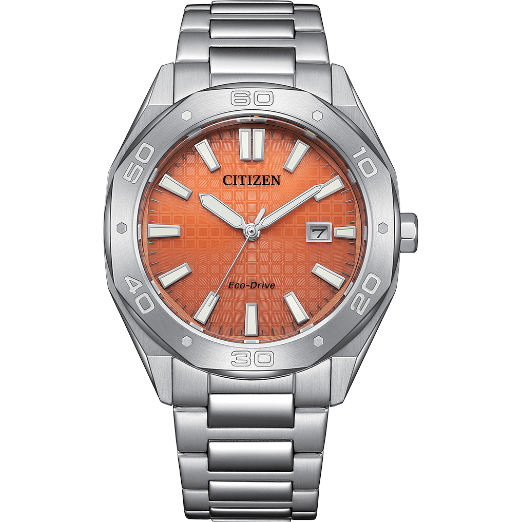 CITIZEN BM7630-80Z ODYN ECO-DRIVE ORANGE DIAL WATCH