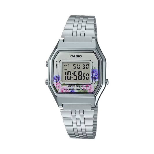 CASIO LA680WA-4C LA680WA FLORAL DESIGN WOMEN'S DIGITAL WATCH