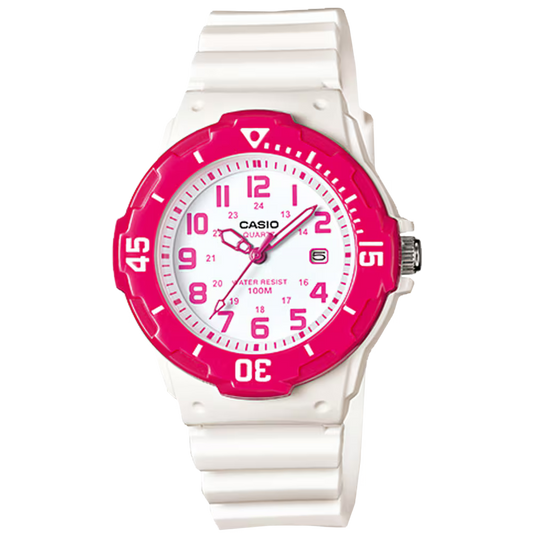 CASIO LRW200H-4BV LRW200 POP PINK & WHITE QUARTZ WATCH