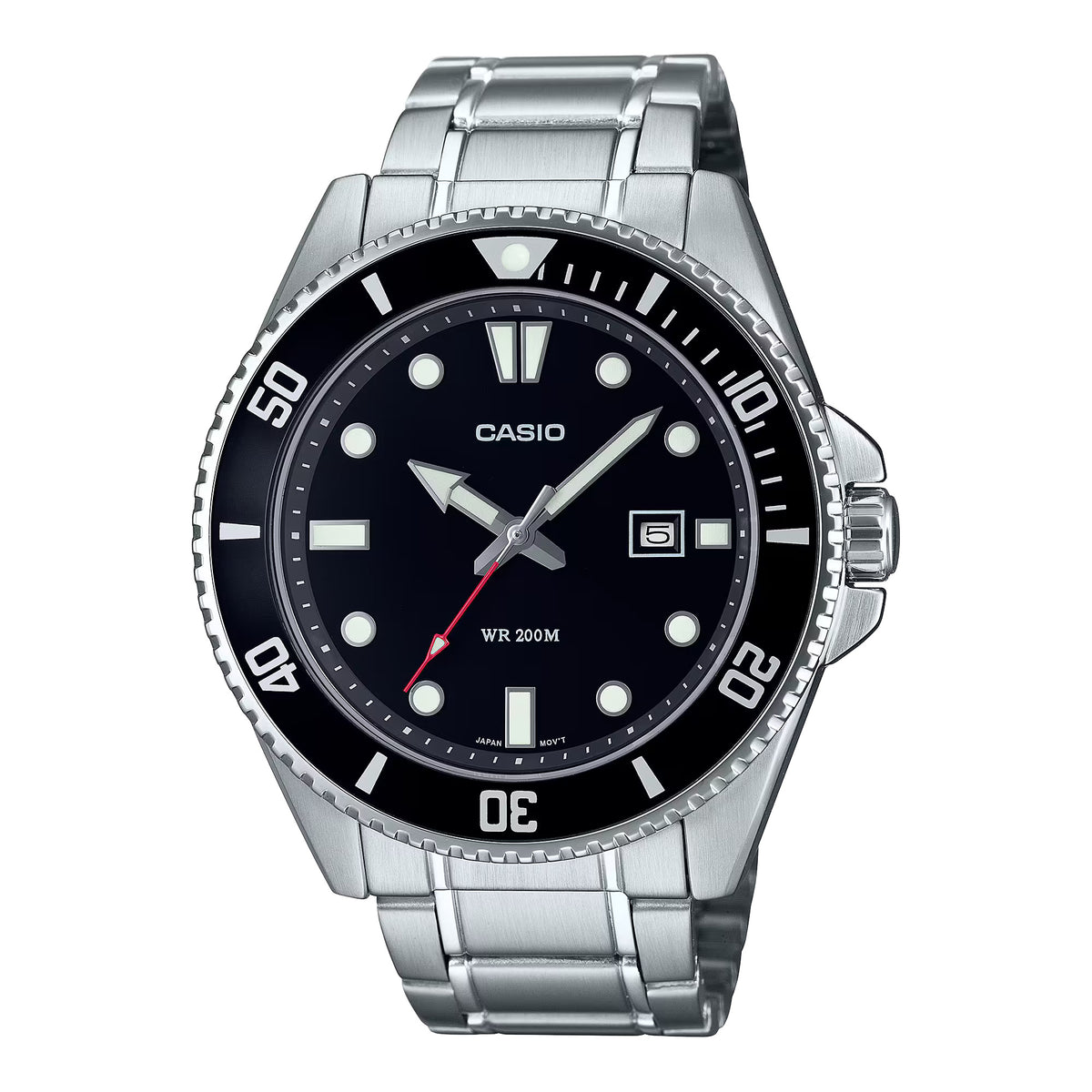 CASIO MDV-107D-1A1 MDV-107D-1A1V "DURO" BLACK QUARTZ ANALOG WATCH